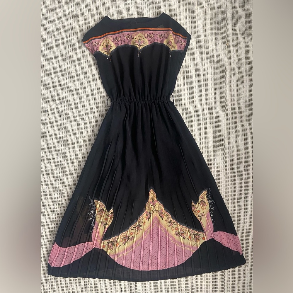 Vintage 1950s Black Dress from Thailand M